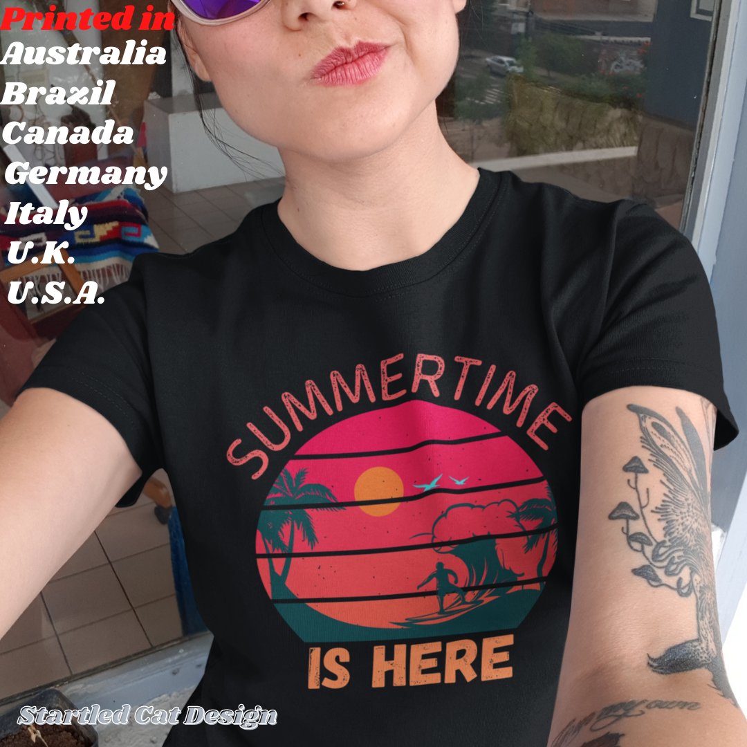 Excited to share the latest addition to my #etsy shop:  Summertime is Here, ,Classic Unisex Crewneck T-shirt etsy.me/3hVIRXV #gift #summer #vacation #summertimeishere #holiday #sunshine #beach #tshirt #tshirdesign