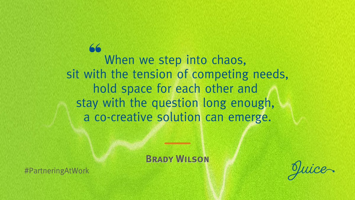 JuiceInc's tweet photo. For more on #PartneringAtWork, read @BradyJuiceInc's article "Stop Condoning Over-Collaboration":
➡️ https://t.co/H4xqS3jNzW

👥  #JuicePartneringSeries #CollaborationOverload  
#TheArtOfSkillfulNeedMeeting https://t.co/e4qYfNjBdU