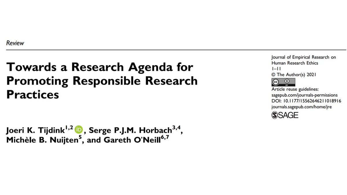 Very important plea by four #EarlyCareerResearchers for #ResearchOnResearch setting out an excellent agenda for #FundingAgencies: bit.ly/2RMYYwg
@WCRIFoundation @NRIN_Integrity @EmbassySci @sops4ri @NWONieuws @ZonMw @JeroenJGGeurts @MarcelLevi