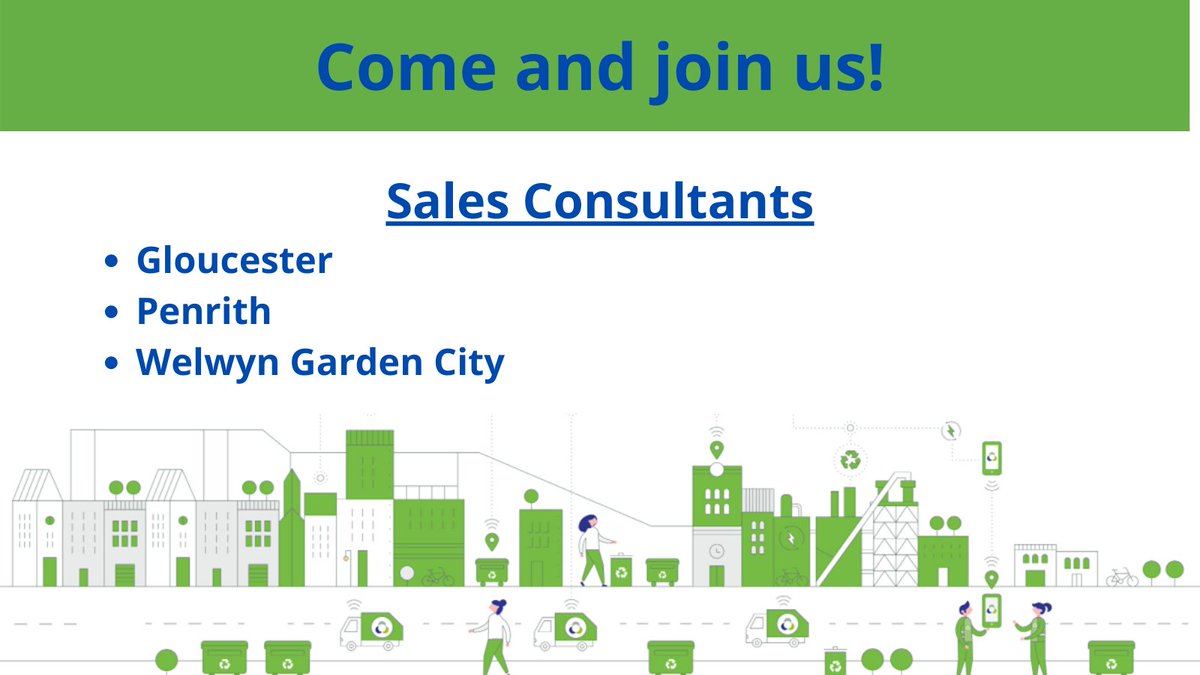 Urbaser Ltd Commercial Services (@urbaserltdcs) on Twitter photo ❇️Looking for a new #career #opportunity?❇️
If you'd like to work for a progressive and sustainable commercial #wastemanagement business why not apply for a Sales Consultant role at one of our depots in #Gloucester #Penrith or #WelwynGardenCity
Send your #CV to hr@urbaser.co.uk ❇️Looking for a new #career #opportunity?❇️
If you'd like to work for a progressive and sustainable commercial #wastemanagement business why not apply for a Sales Consultant role at one of our depots in #Gloucester #Penrith or #WelwynGardenCity
Send your #CV to hr@urbaser.co.uk