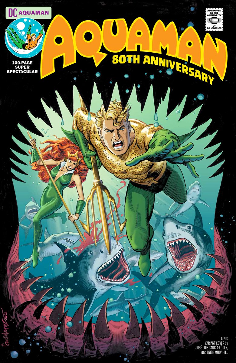 AquamanUniverse's tweet photo. Aquaman 80th Anniversary Super-Spectacular 1970's Variant by José Luis García-López! 🔱 https://t.co/hStZTJL0Ng