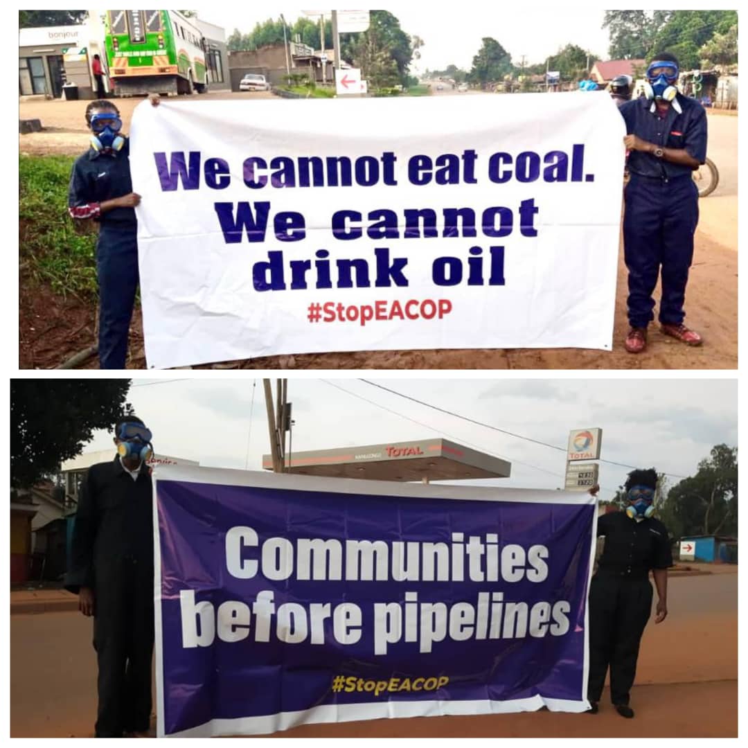 BankTrack's tweet photo. Some of the photos just from today of people around the world calling on @Total and @StandardBankZA to #stopEACOP. From Paris to Ghana. Let's see tomorrow if Standard Bank is listening. #StandardBankAGM https://t.co/VE4OTumfdX