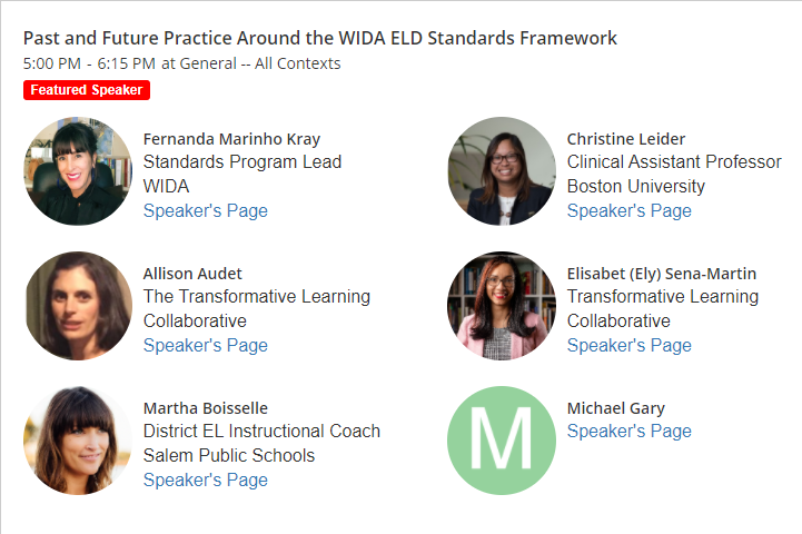 WIDA_UW's tweet photo. #WIDA will be at #MATSOL on June 3! Check out the session "Past and Future Practice around the WIDA ELD Standards Framework." Learn more: https://t.co/fjbNlL36gM
#WIDAStandards @MATSOLorg @Fernkray https://t.co/DcVsneroRc