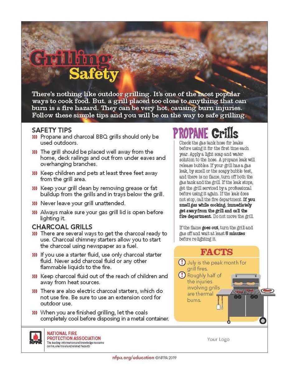 Schools are letting out and summer time is upon us! This also means that it’s grilling season. We want to take a moment and share some great safety tips to remember for the next time you fire up your grill or smoker