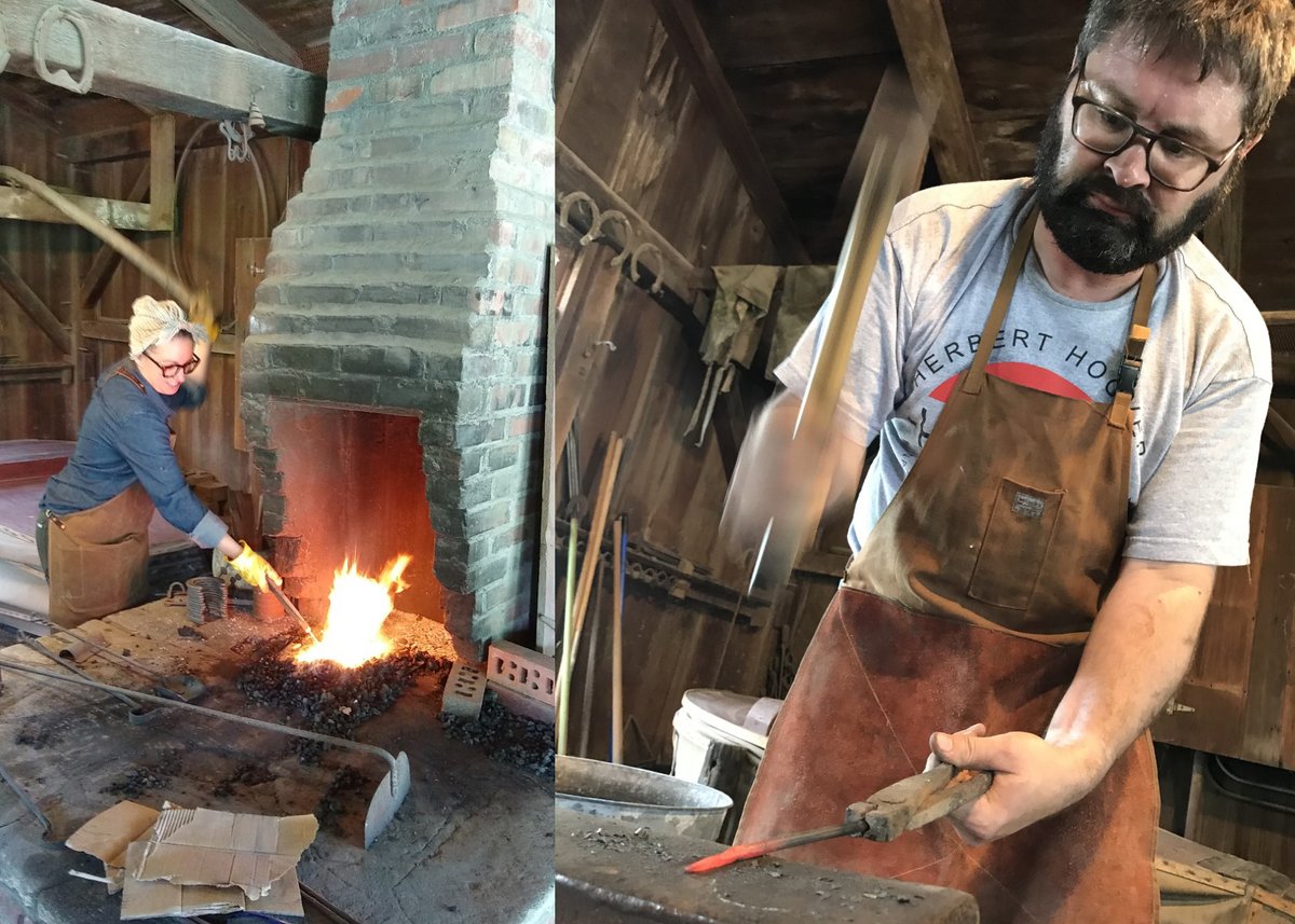 Exciting news: Demonstrations in the Jesse Hoover Blacksmith Shop are starting next week on June 3! Stop by from 11:00 am to 3:00 pm each Thursday, Friday, and Saturday all summer to see and visit with our blacksmiths at work. Schedule may change due to staffing reasons.