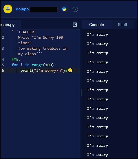 dolpee's tweet photo. Typical back in the days punishment I now wished I had just coded my way out of it.. π€¦πΎββοΈ π π.. #WhoCanRelate?
#automation
#programmer
#LifeOfAsoftwareEngineer https://t.co/065tI9XxCI