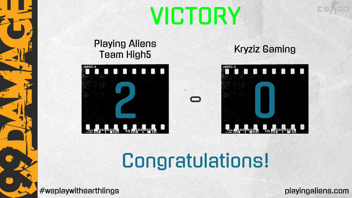 AliensPlaying's tweet photo. π₯ @99DAMAGEde Matchday π₯
Herzlichen GlΓΌckwunsch #TeamHigh5 zum Sieg im letzten Spiel der laufenden @99DAMAGEde Saison.
GGWP Aliens π½ & #KryzizGaming π
#CSGO #esport
#weplaywithearthlings https://t.co/XLOM6dhSMe