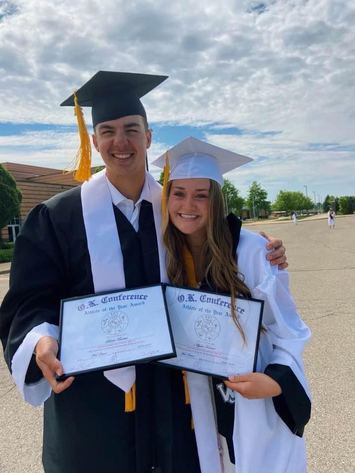 Congrats to Senior Athletes of the Year, Blake Bosma and Alyssa Karner. Your impact on West Ottawa Athletics will be felt for years to come. #GoWO