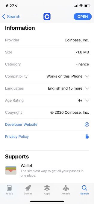 Also in this (only slightly speculative) Apple/crypto story: a nanoscoop on Coinbase adding Apple Wallet<a href="/tag/fortniteworldcup"class="tags"><span>#fortniteworldcup</span></a>