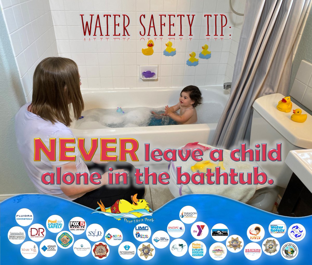 Water Safety Tip: NEVER leave a child alone in the bathtub! #bathtub #bathtime #childsafety #WaterSafety #watersafetymonth #watersafetytip #floatlikeaduck #paragonpoolslv  @UMCSN @MayisNWSM @ThePHTA @drownalliance @SNCDPC @LVMPD @lasvegasymca @LasVegasFD @NHPSouthernComm