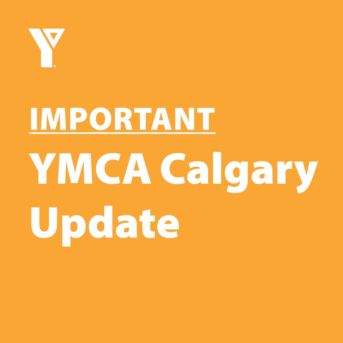 YMCA Calgary is pleased our community has come together to make significant progress towards slowing the spread of COVID-19. We are making plans now to fully comply with the new guidelines and timing provided by the Government of Alberta. (1/3)