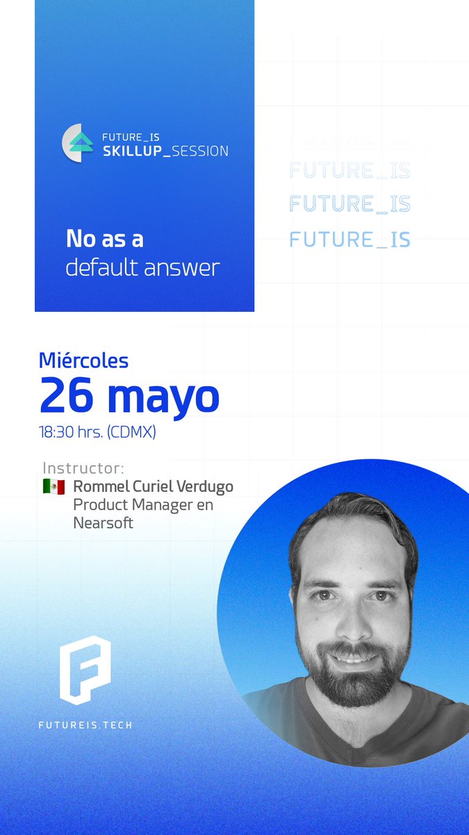 future_is_'s tweet photo. Recuerda que hoy tenemos la #SkillupSession con Rommel de Encora. Donde nos platicará por qué es importante que identifiquemos cuando decir NO a una tarea o proyecto.
¡Todavía puedes registrarte!
Registro 👉🏼 https://t.co/ow0kAX7Vrc https://t.co/GyPKbwLFjw