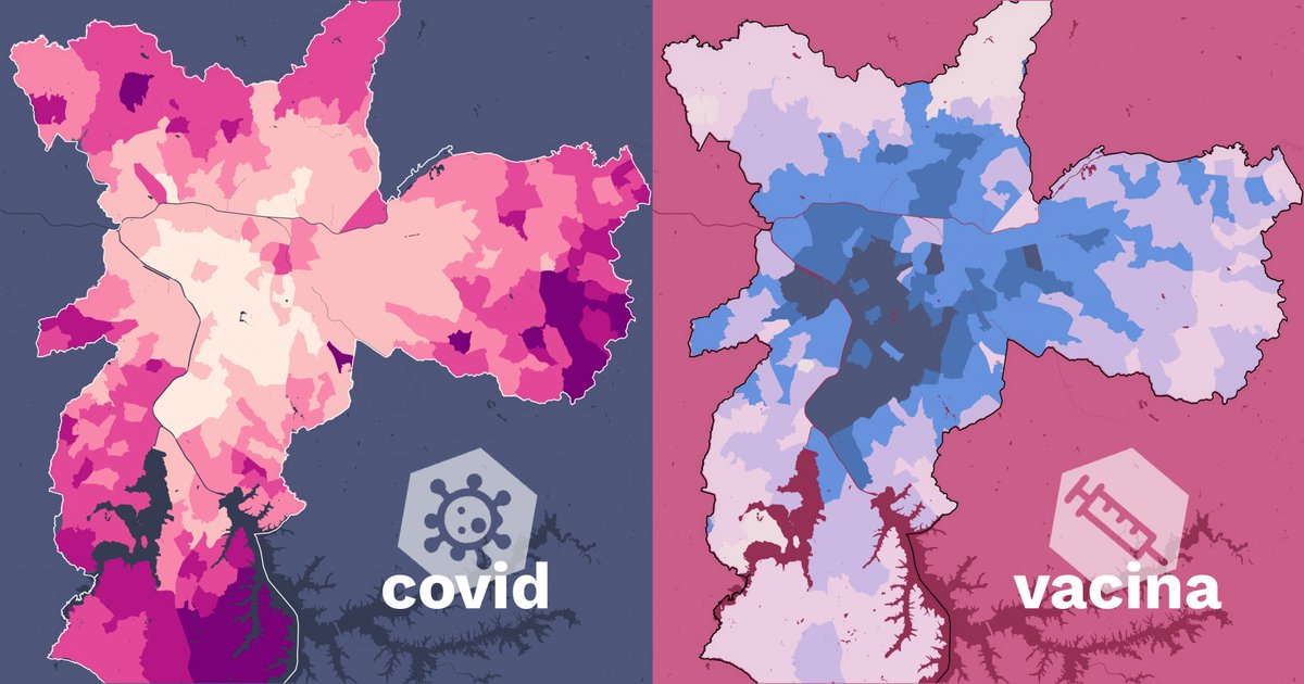 raquelrolnik's tweet photo. PRIORIDADES NA VACINAÇÃO NA CIDADE DE SÃO PAULO NEGLIGENCIAM A GEOGRAFIA DA COVID. Apesar de o governo reconhecer que a doença não atinge as diferentes partes da cidade de forma igual, essa leitura não repercutiu em uma estratégia territorializada para conter a disseminação.👇 https://t.co/9eT5YciG1G