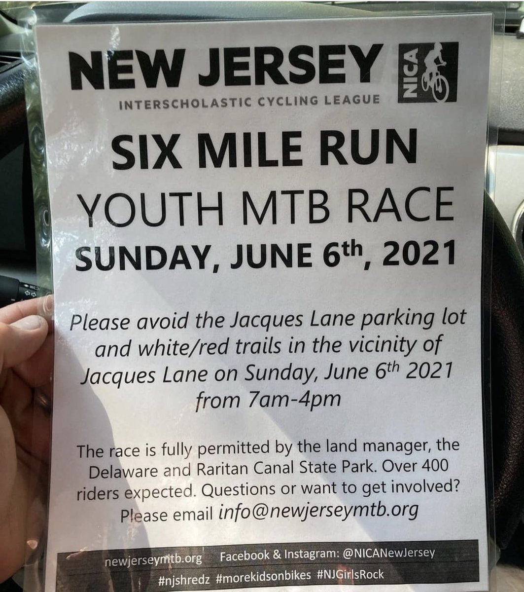 JORBAorg's tweet image. Just a heads up. Race at Six Mile on June 6. Try to avoid the Jacque Lane trails if you’re not racing. Also volunteers are still needed.