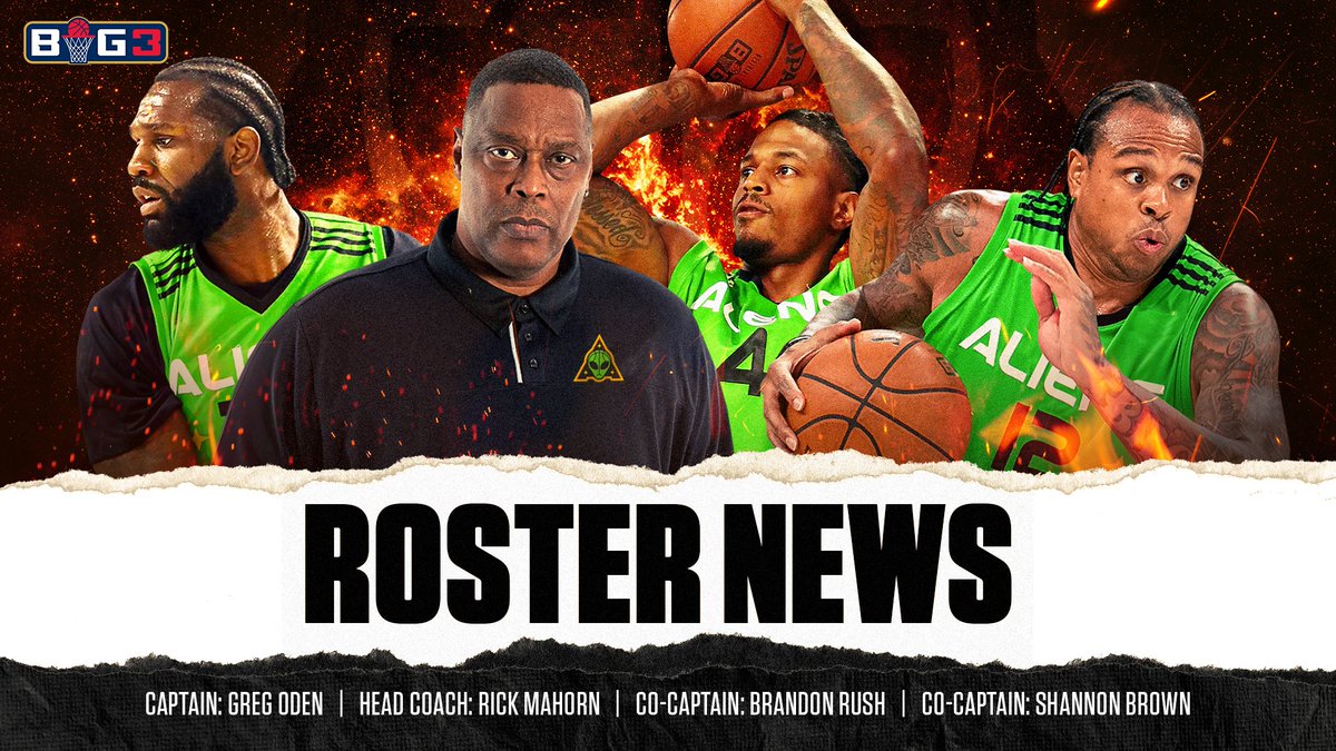 thebig3's tweet photo. Big man @Daddyluv2250 takes over as captain as 2017 BIG3 Champion @badboyhorn44 leads the 2021 Aliens. #BIG3IsBack https://t.co/ZPfmHttYeM