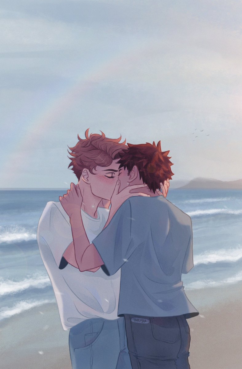 tnkisu's tweet image. i think shades of blue were made for them 🥺💙🌊
#iwaoi #haikyuu ✨