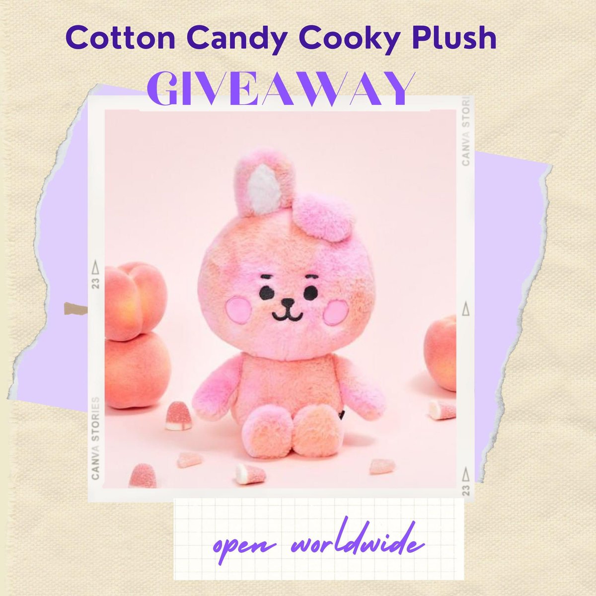 snowflowergifts's tweet image. ミ♡ COTTON CANDY COOKY BT21 PLUSH GIVEAWAY 
💗💛🤍🍭

— 1 winner, worldwide 
— retweet to enter
— followers only 
— ends june 13