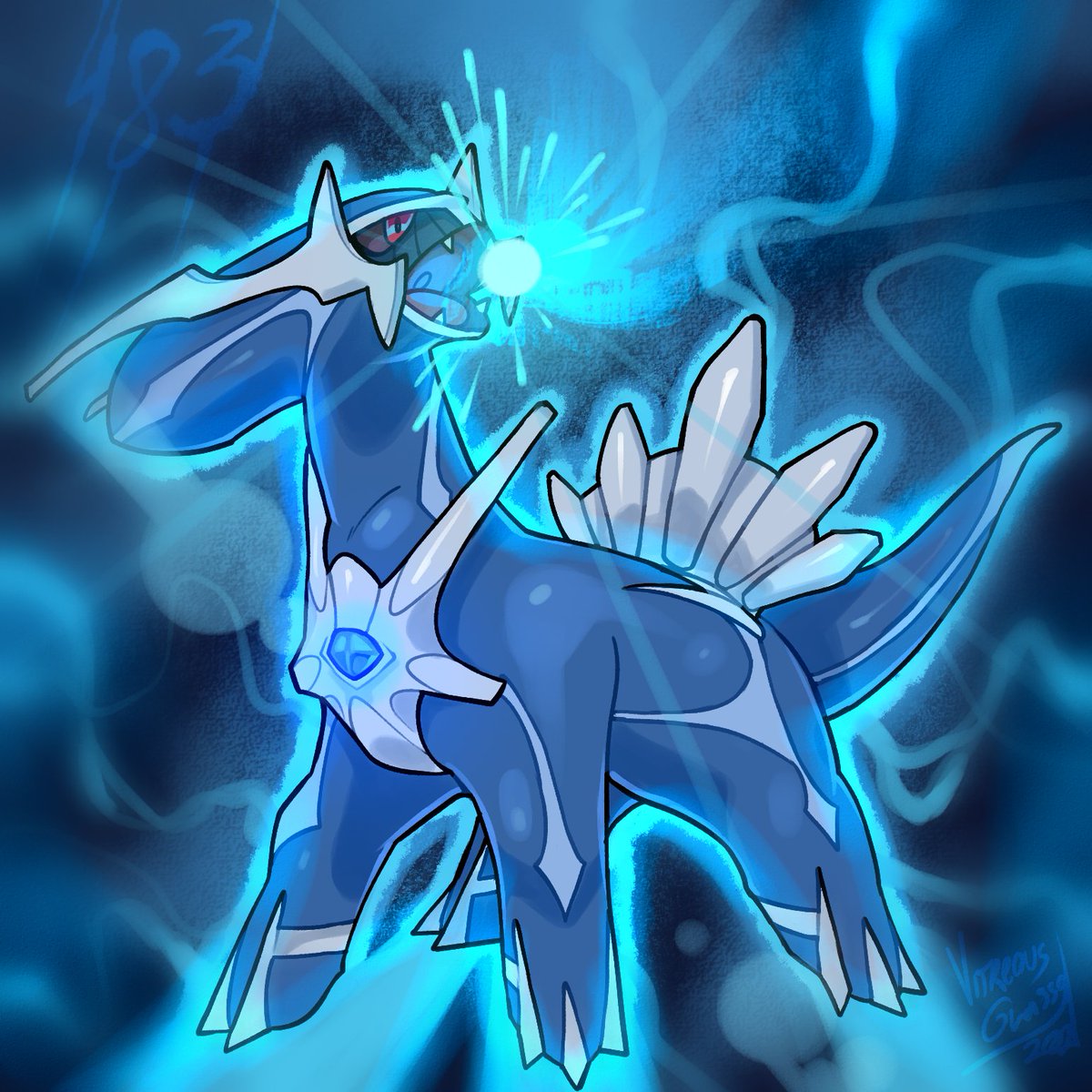 ポケモン ディアルガ Temporal Pokemon Vitreous Glassyのイラスト