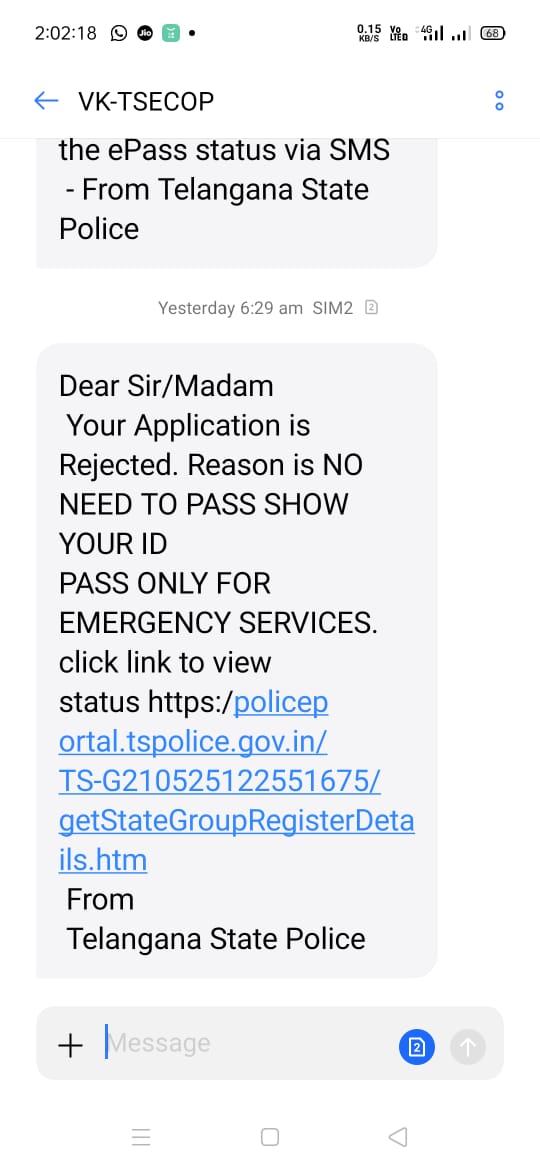 ManojKu93920120's tweet photo. @TelanganaDGP @TelanganaCOPs @RachakondaCop @HYDTP
@KTRTRS @KTRoffice @CPHydCity @TPVPA1  When I applied for e pass for wedding they rejected siting reason, pass not required, just show ID card. But when I showed I'd card they challaned me 1000/-. https://t.co/PYHs0igmvX