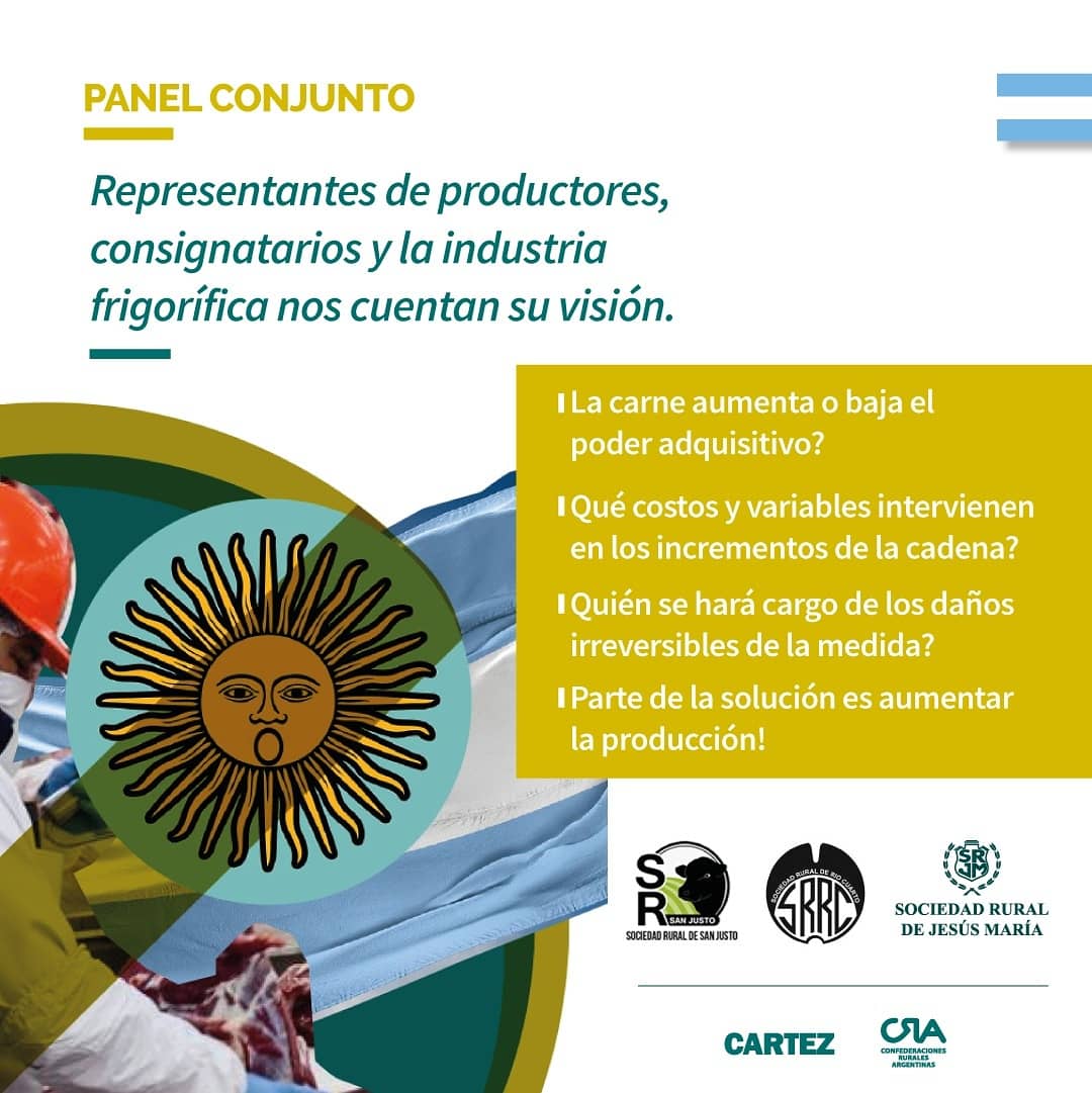 PANEL CONJUNTO SOBRE EL IMPACTO DEL CIERRE DE LAS EXPORTACIONES DE CARNE 🚫 🥩 

👉 Organizada por <a href="/srjmcba/">SRJM</a>

Uno de los panelistas será nuestro presidente de la SRRC, David Tonello

👉  Es este jueves 27 de mayo a las 18hs vía Zoom 📲

Inscripción en link isrjm.org.ar/impactos-del-c…