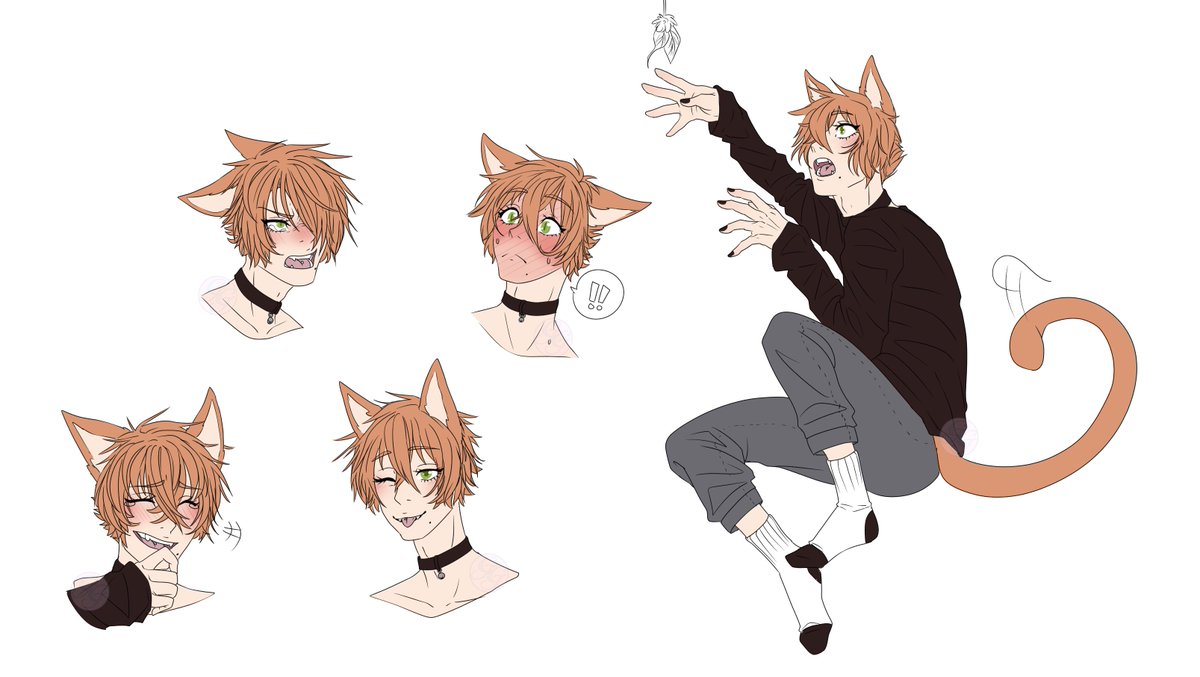 GenGaspard's tweet photo. Meet Haruka my new catboy OC. 
It's 2021 let me have a catboy oc without judgement haha https://t.co/6fHf4e51GZ