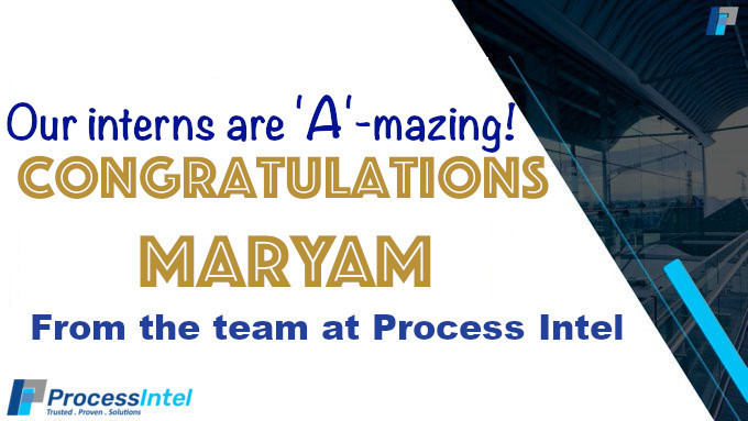 ProcessIntelCo's tweet image. #proud. Our interns are amazing. Congrats Maryam - so proud that your dedicated work with #AuditsIQ earned you top marks in your #Rutgers University #Entrepreneurship course. Keep shooting for the stars... and keep racking up those &quot;A&apos;s&quot;!