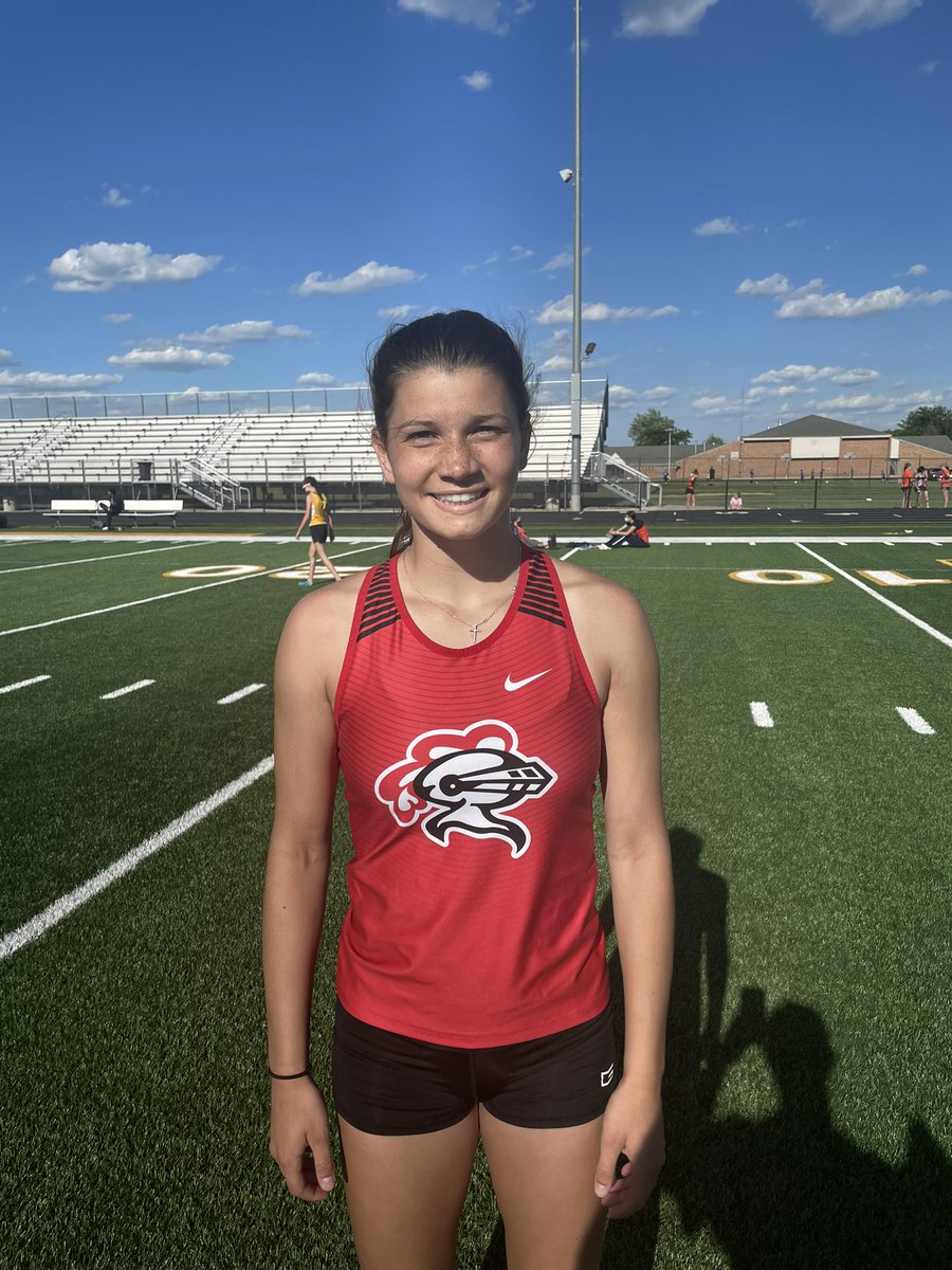 Conference Champion! Freshman Mia Zenere won the Triple Jump! She was also All-Conference in the High Jump and 300 Meter Hurdles!