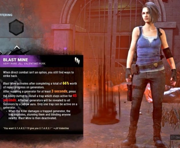 JillJVF96's tweet photo. One of Jill's skill in #DeadByDaylight is about explosive:that's because Jill was the specialist of explosive when she used to be a STARS member.
This lore fact is shown also in #REresistance and #REreverse
#ResidentEvil #REBHFun #REBH25th #JillValentine #RE3R #バイオハザード https://t.co/snV5l7cdBH