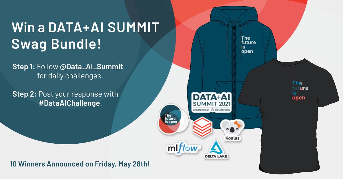 Data_AI_Summit's tweet photo. 🌟 #DataAIChallenge 🌟

What's your favorite product announcement or advancement you heard about today? Reply back with your response using the #DataAIChallenge hashtag! https://t.co/DwrQUOe3QV