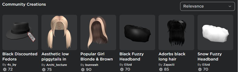 Brown hair with headband - Roblox