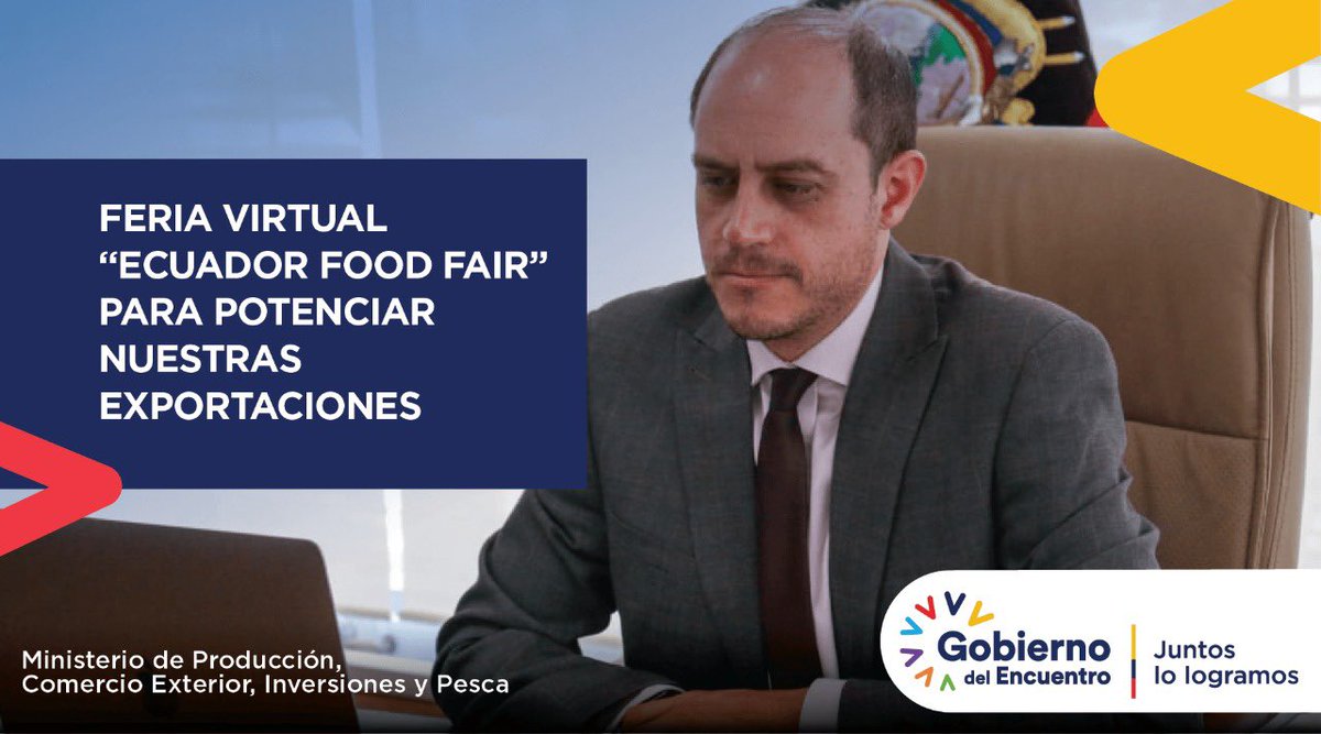 #BOLETÍN📄 | Con 70 potenciales compradores de 21 países se inició hoy la 2da edición de la Feria Virtual “Ecuador Food Fair”, creada por <a href="/Fedexpor/">FEDEXPOR</a> en Ecuador, con el apoyo del #MPCEIP. 
Más detalles aquí ➡️ bit.ly/3fL6UWV