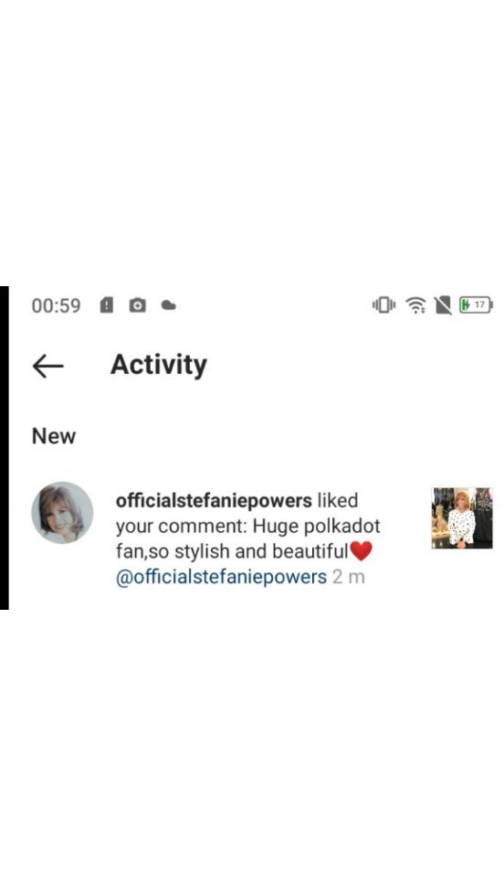 I was so thrilled to have one of my favourite actresses like a comment I made to her on one of her Instagram posts. We have great taste 😏 #Stefaniepowers #polkadot #fashion <a href="/Stefanie_Powers/">Stefanie Powers</a> can't wait to receive my Autograph 🙏🏻💕