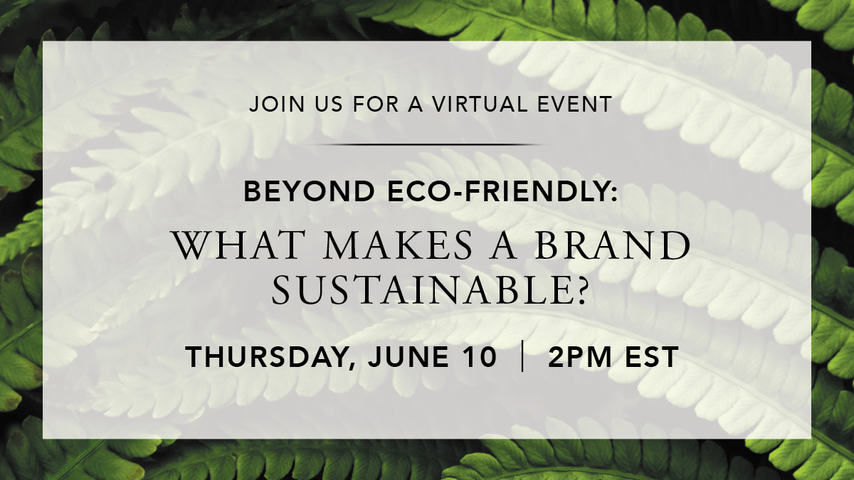 Join the virtual conversation with powerhouse brand leaders of Mitchell Gold + Bob Williams, @truebotanicals Lunya, WTHN, @thegoodtrade on choosing not only socially responsible products, but companies. 6/10 at 2pm EST. Please RSVP bit.ly/sustainability…