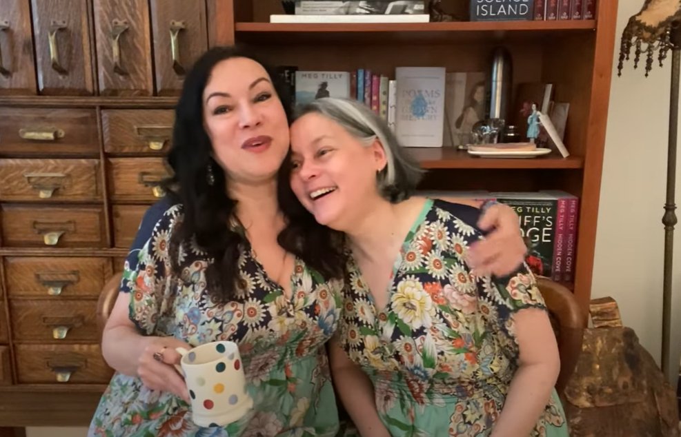 pitythebackseat's tweet photo. if you ever need a pick me up, I recommend watching @meggamonstah and @JenniferTilly on Meg's Cosy Tea Time vlog channel. I love how loving and supportive the sisters are! <3 https://t.co/SAaJ1VjeXY #TillyTime #TeaForTheTillies #ThatsWhatSheSaid https://t.co/AX24Gev3oL