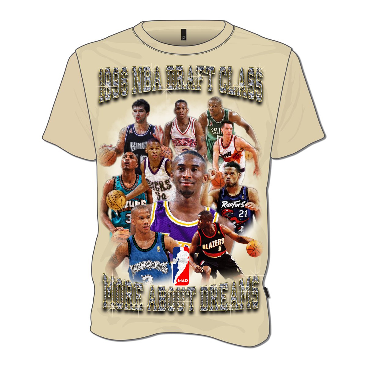 MoreAboutDreams's tweet photo. Who was your favorite player from the ‘96 draft ? 

Oh and btw New merch otw.. if you thought our quality was good before these ones will blow you away 😤

Graphic by @RNSNDesigns https://t.co/4HcXRvEjWl