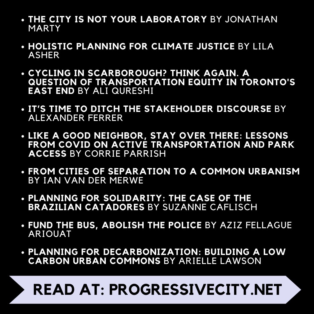 Latest updates on Instagram! Featuring the most recent Progressive City series: “The Future of Planning: Insights from Emerging Planners.” instagram.com/p/CPVzTL-LPIB/