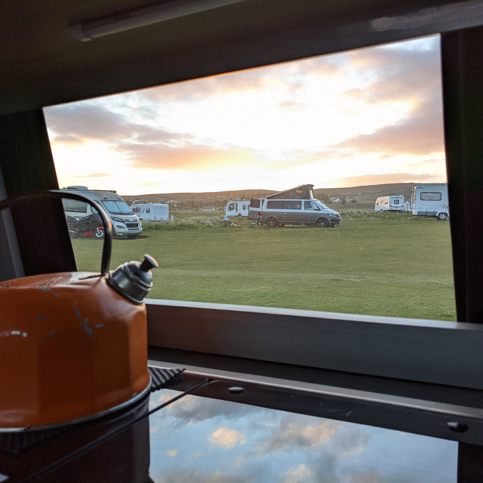 Eleanor Coultish on Twitter "vanlife with our 44 year old kettle. It's still light here in