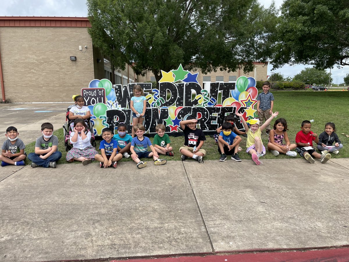 Kuykendall_SPE's tweet photo. WE DID IT @plumcreekelem!!! I am so proud of my students! I know they will ROCK first grade! Have a great summer!! #pcestrong #LoveMyLISD https://t.co/WLe8BnqNAU
