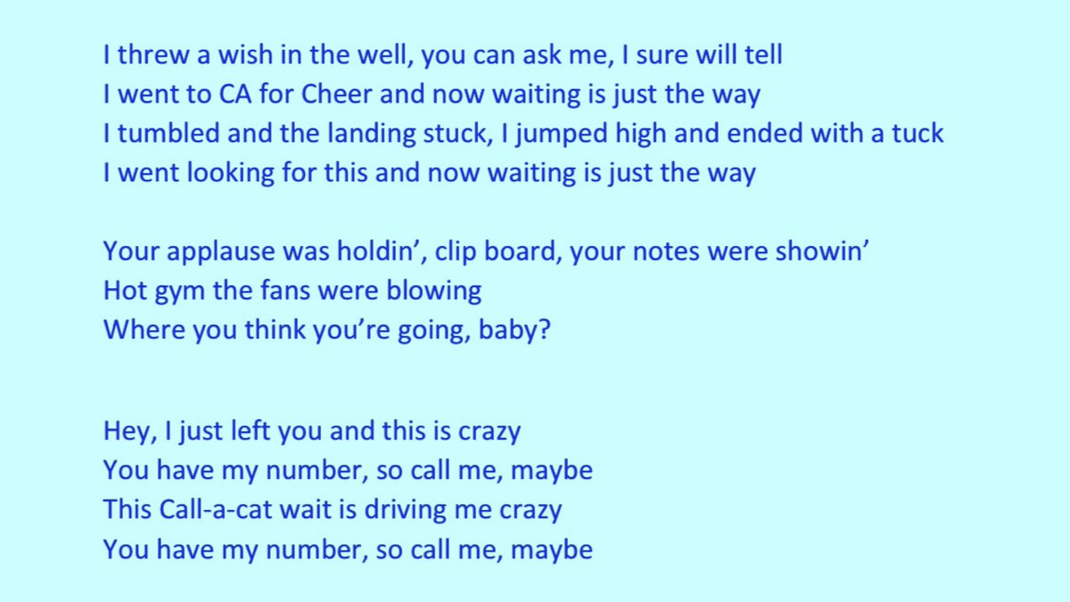 🎤Call-A-CAt 🎶📱☎️

<a href="/CA_CharlotteNC/">Cheer Athletics NC</a> this wait is driving us all crazy 🤪