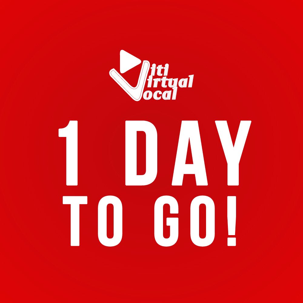 VVVocal's tweet photo. 1 Day To Go until Auditions Close!

Be sure to send in your 1 Minute Audition Videos for a chance to be part of our virtual competition.

The winner of the competition will win an iPhone 11 and a $5000 Single Recording Deal.

#FijiMusic #VitiVirtualVocal https://t.co/Y4jLBzUHr0