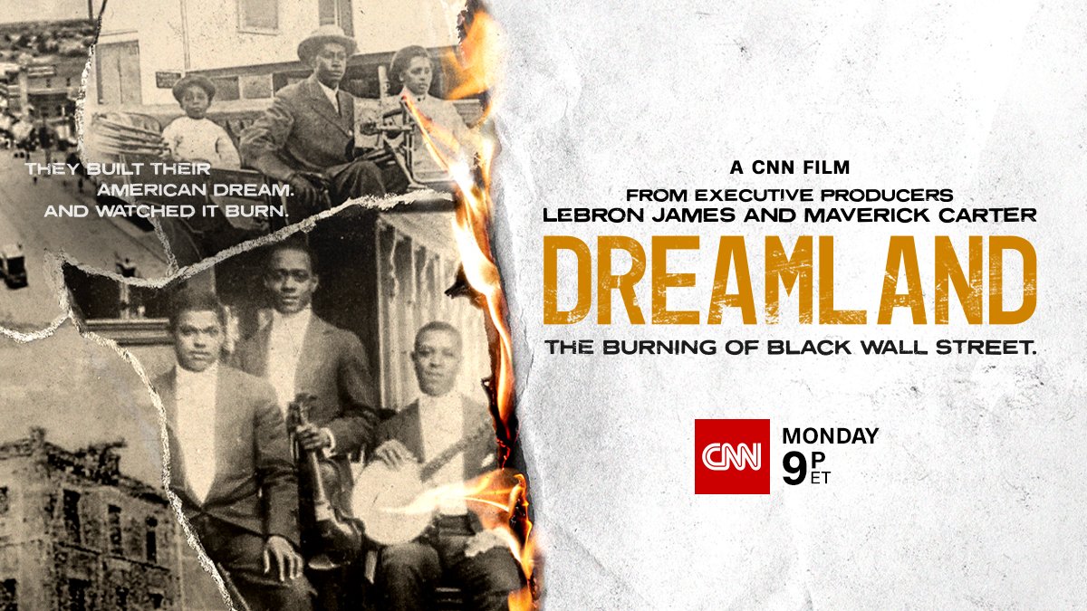 A violent White mob murdered hundreds of Black people. Buried their bodies. Then tried to bury the truth. Uncover the true story. The <a href="/CNN/">CNN</a> Film, Dreamland: The Burning of Black Wall Street premieres Memorial Day at 9p ET #DreamlandTulsa