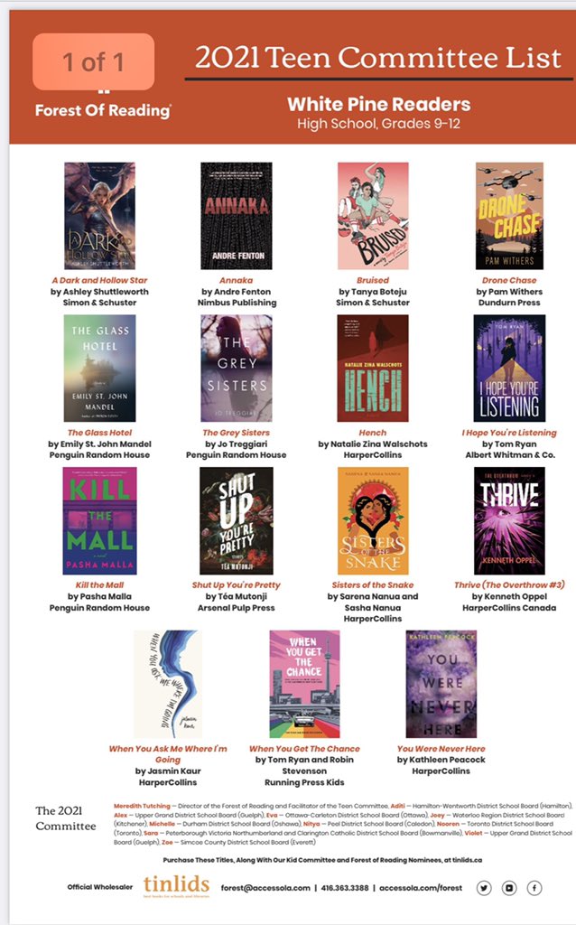 With all the bad news, wouldn’t it be nice to get <a href="/ForestofReading/">Forest of Reading</a> trending for the summer reading selections of #ForestKidCommittee and #ForestTeenCommittee and their support of #Canadian writers for young readers? Sing proud if you’re on a list! canlitforlittlecanadians.blogspot.com/2021/05/2021-s…