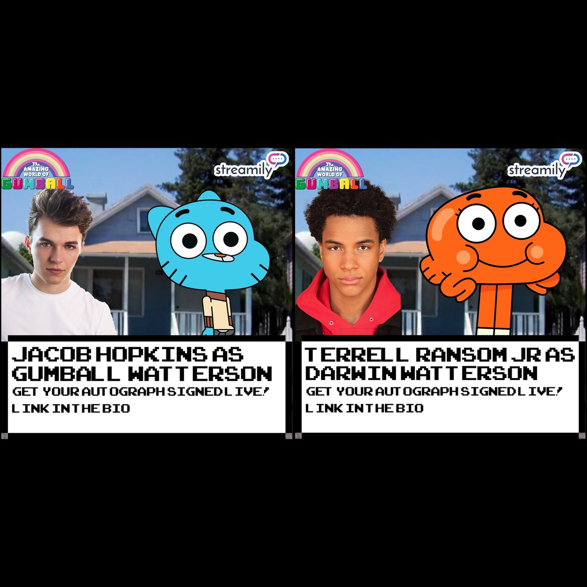 Catch me and my bro @HopkinsJacob5 June 18-20 for our live stream signing event with @StreamilyLive on @instagram ! Grab a print & we’ll sign it live! Go to streamily.com/TerrellRansomJr to order yours! #TAWOG #Gumball #DarwinWatterson #TheAmazingWorldofGumball #Streamily