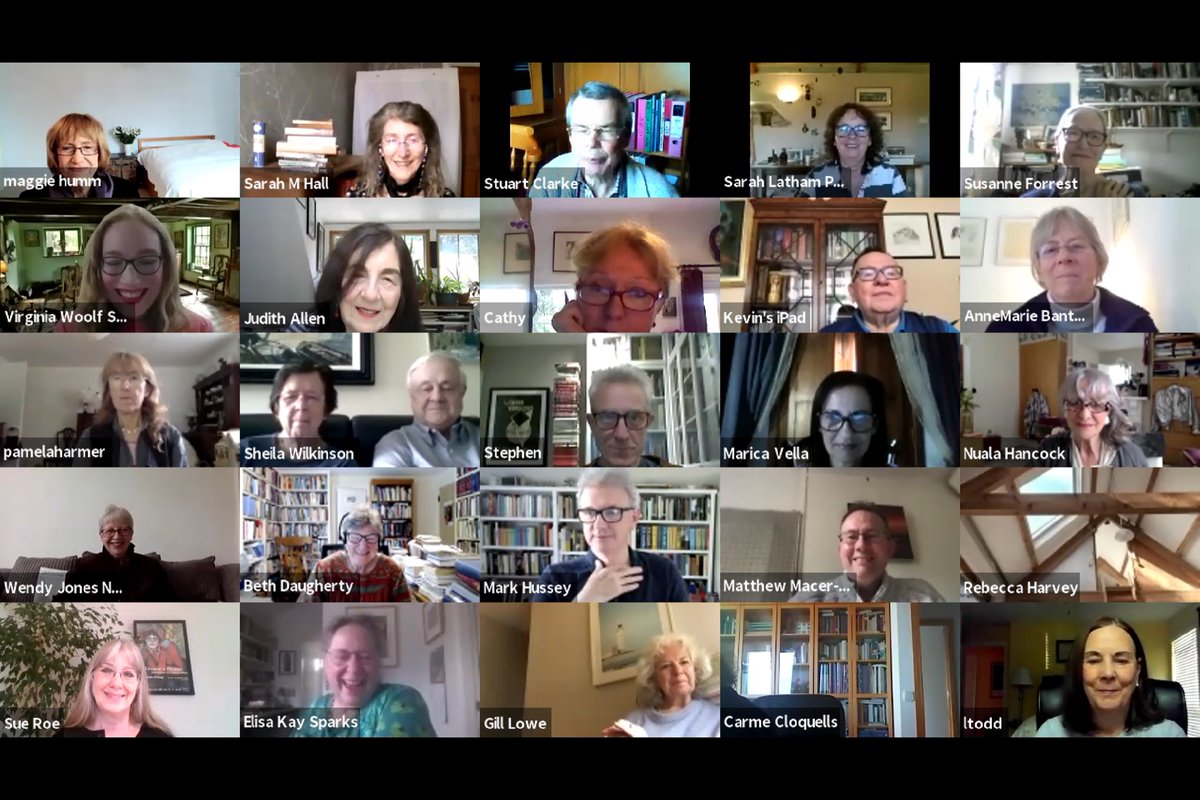 VirginiaWoolfGB's tweet photo. .@BloomsburyBooks Interesting & illuminating Zoom tonight with Mark Hussey about his wonderful biography of #CliveBell. We had lots of fun too! 😄Thanks to Mark for being a fantastic guest & @MaggieHumm1 for being a brilliant interviewer. 👏#VirginiaWoolf #BloomsburyGroup https://t.co/u0ZP9WONun