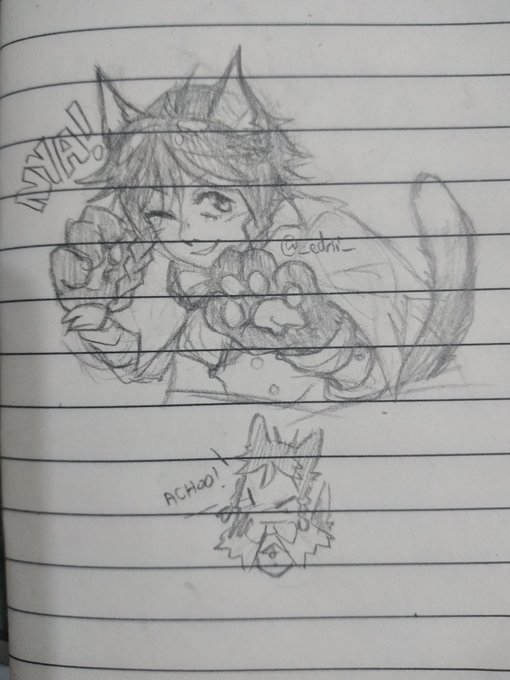 Quick warmup doodle to get out of artblock.

Would catboy Venti be allergic to himself? How does that work-

#原神 #venti 