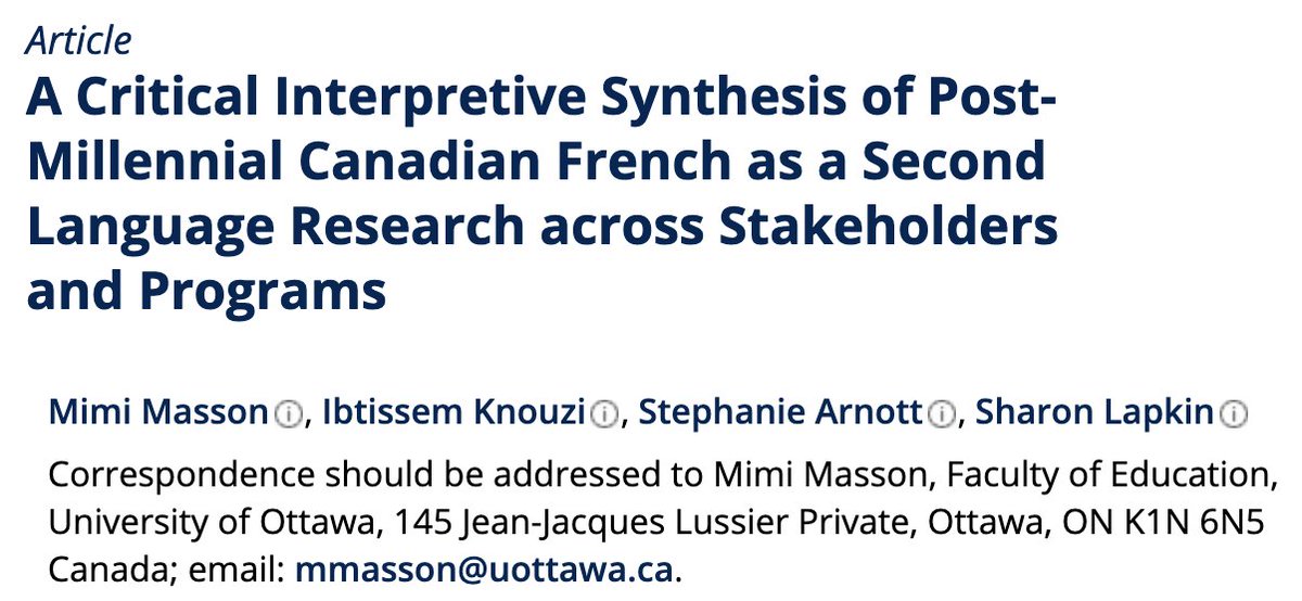 EducLang's tweet photo. Check out the latest publication by @mimi_masson & @sarnott_uottawa to come out of the @EducLang research group @uOttawaEdu in @utpjournals #CMLR #LanguageEducation #FSLchat #langed https://t.co/fpYm7Py0r5 https://t.co/ZJIvEAzPuj
