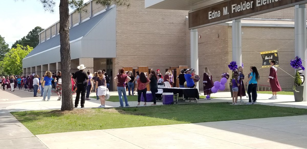 Senior clap-out, Covid-19 style! Former Falcons returning to where it all began. #fielderpride