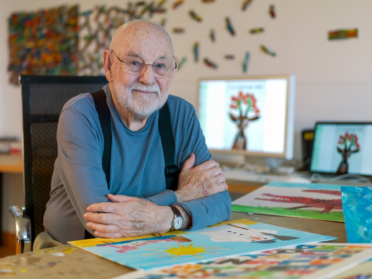 It is with heavy hearts that we share that Eric Carle, author & illustrator of The Very Hungry Caterpillar and many other beloved classics, passed away on May 23rd at the age of 91.

Thank you for sharing your great talent with generations of young readers. #RememberingEricCarle