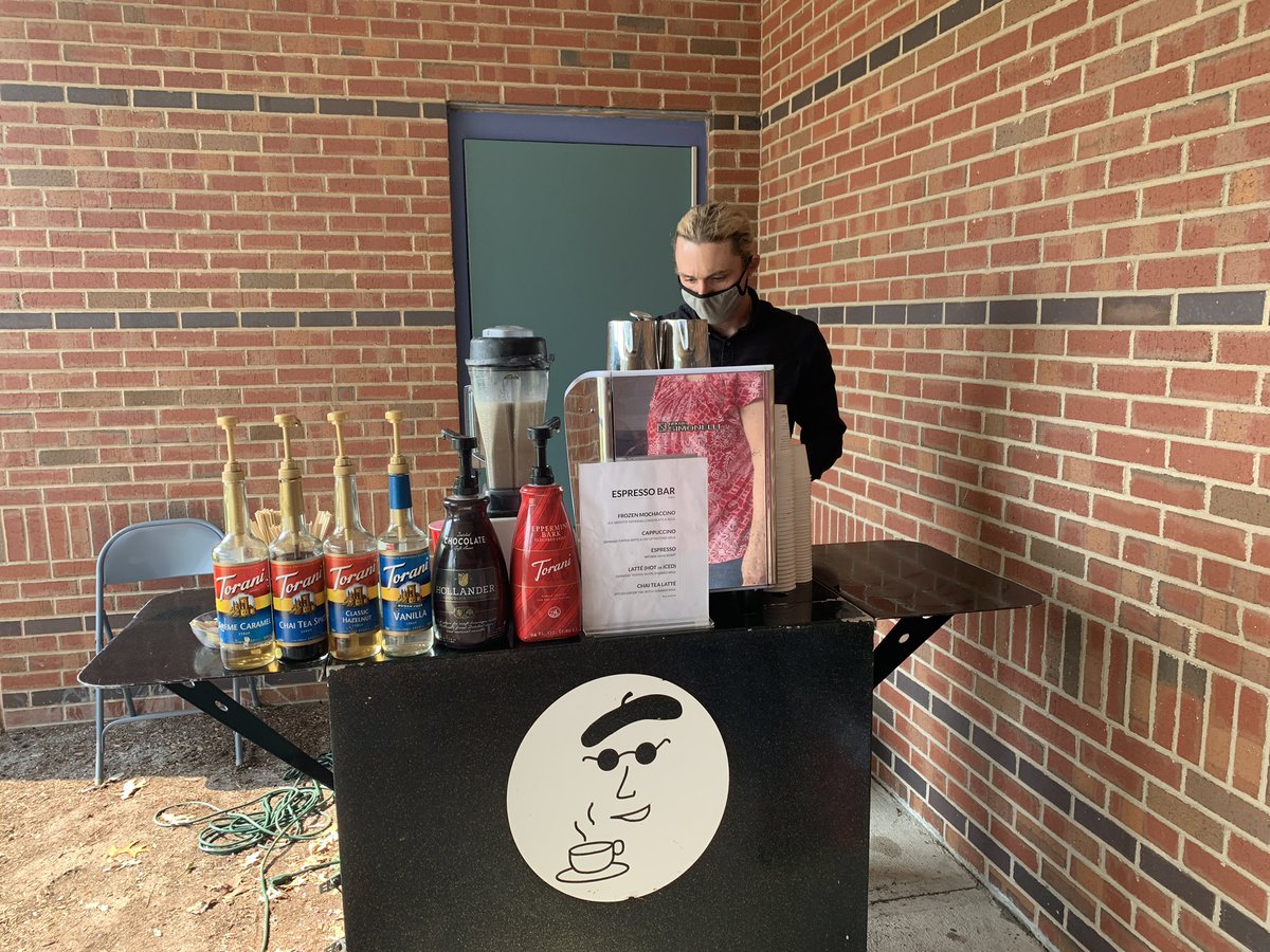 Thank you to our amazing PTO for providing our staff with a refreshing coffee stand today!
