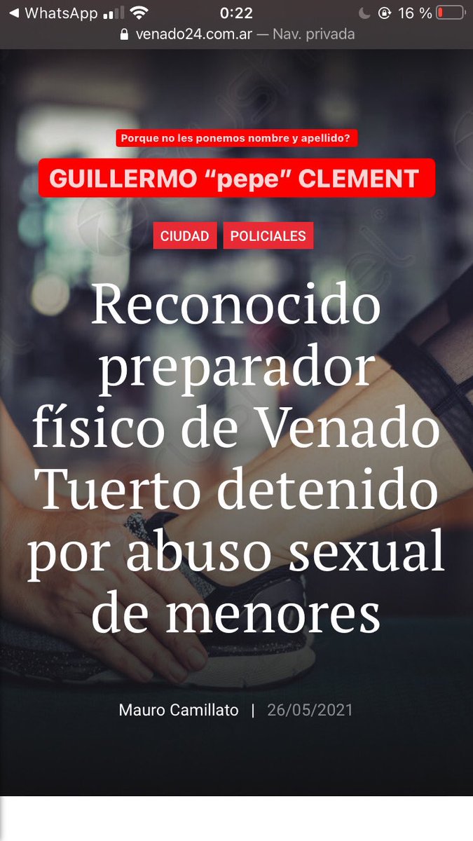POR FAVOR DIFUNDIR ❗️❗️❗️
Guillermo “pepe” Clement ABUSADOR DE MENORES